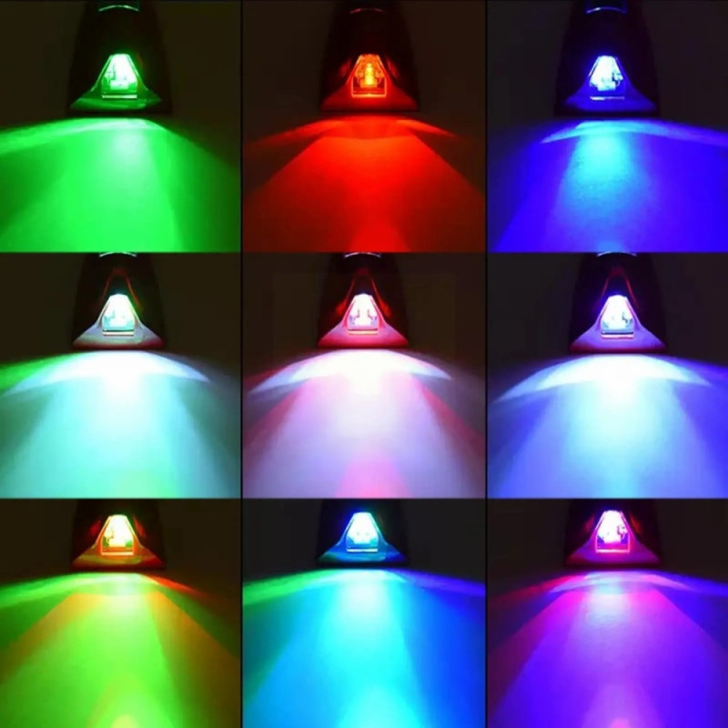 Solar Powered Shark Fin Car Roof Rear Wing 8 LED Flashing Car Lights