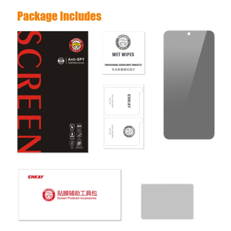 ENKAY Samsung Galaxy S24 / S25 - malliin Anti - Spy - suojakalvo