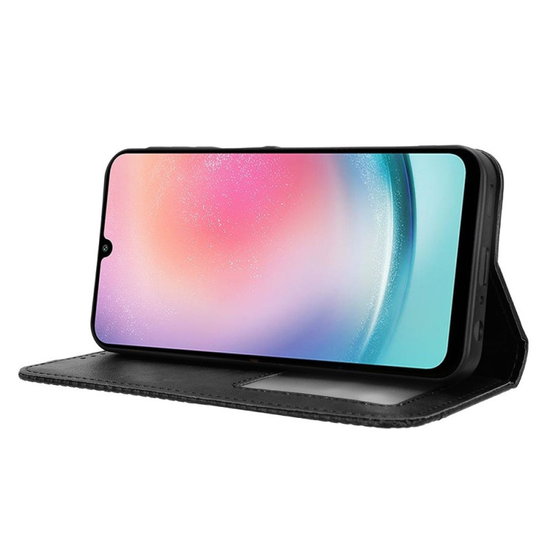 Wallet Stand Flip Phone Case for Samsung Galaxy A25 - Black