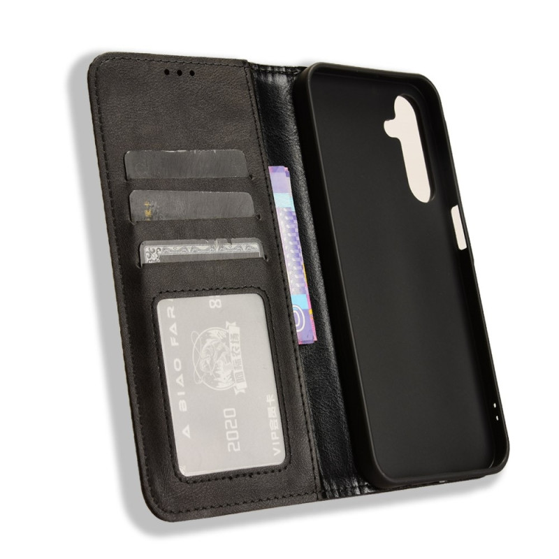 Lompakkoteline Käännettävä puhelinkotelo Samsung Galaxy A25 - musta