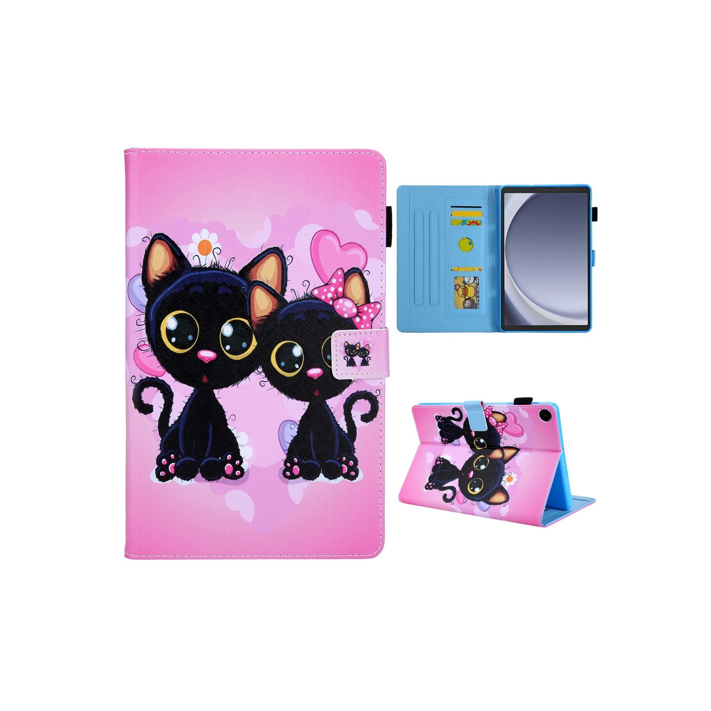 For Samsung Galaxy Tab A9 Flip Stand Case PU Leather Pattern Tablet Cover