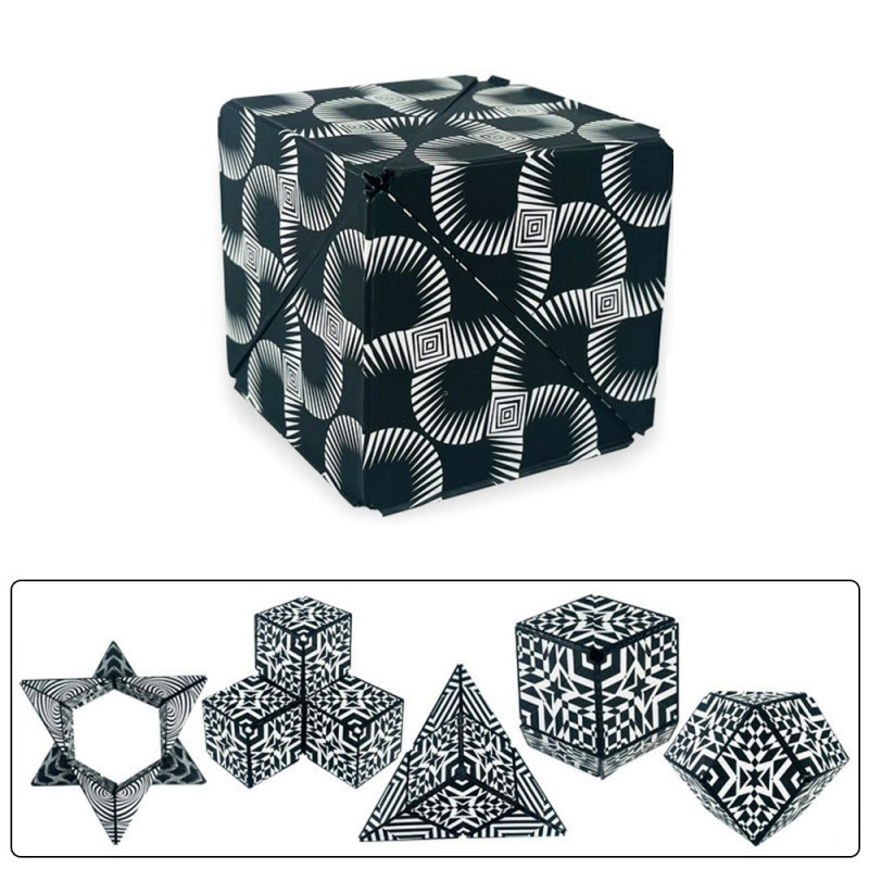 Fidget 6x6x6cm 3D magnetisk kube skiftende magisk terningpuslespill