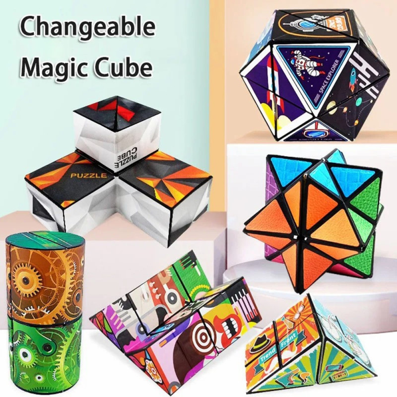 Fidget 6x6x6cm 3D Magnetic Cube Changing Magic Cube Puzzle