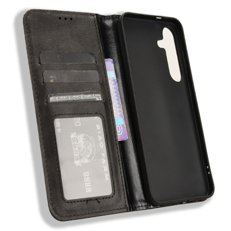 Wallet Stand Flip - telefonetui til Samsung Galaxy S24 - Sort