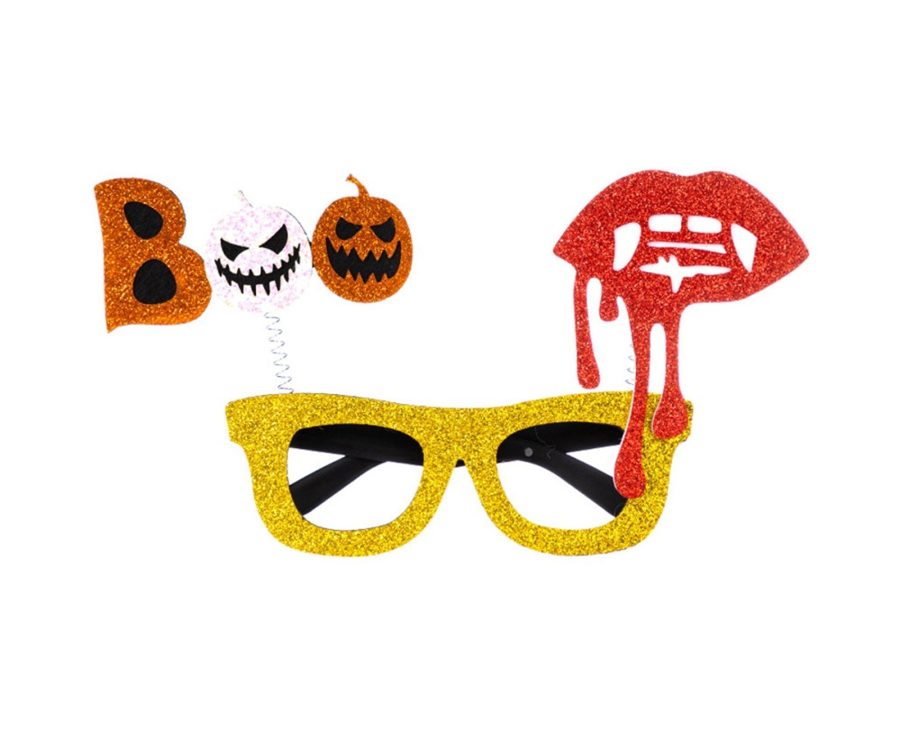 Halloween Glasögon Fest Kostymdekoration - BOO + Läppar