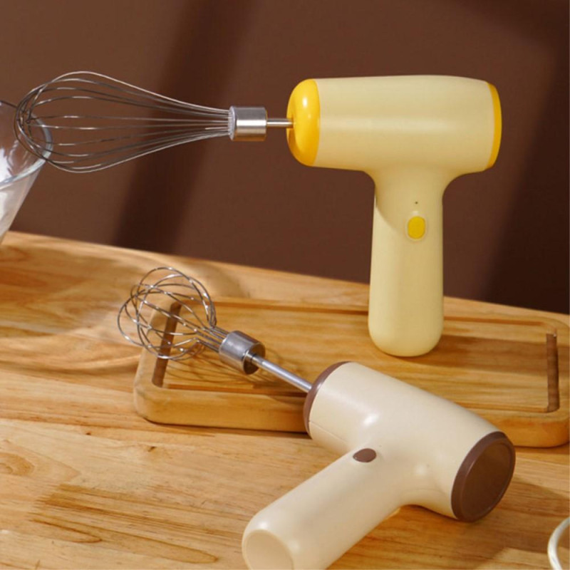 5 - Gears Cordless Electric Hand Mixer Egg Beater - Khaki