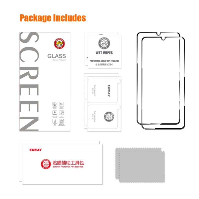 ENKAY 2stk herdet glass skjermbeskyttere til Samsung Galaxy A05s