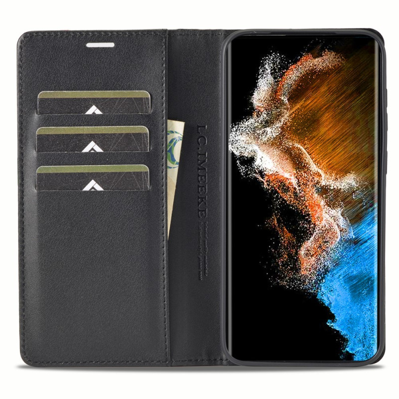 LC.IMEEKE Wallet Case for Samsung Galaxy S24+ - Black