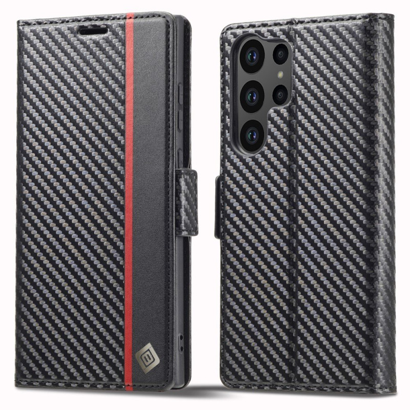 LC.IMEEKE Wallet Case for Samsung Galaxy S24 Ultra - Black
