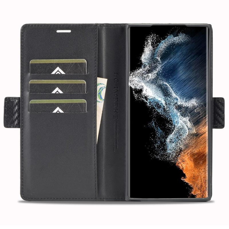 LC.IMEEKE Lommebok - deksel til Samsung Galaxy S24 Ultra - Svart