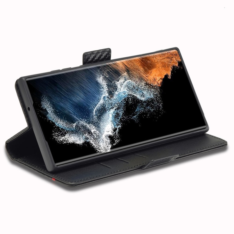 LC.IMEEKE Wallet Case for Samsung Galaxy S24 Ultra - Black