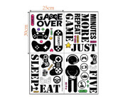 25*30 cm TV-spel väggdekal PVC-klistermärke Gamer-temadekoration