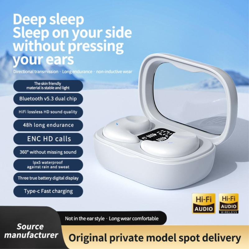 Sleep Headphones In ear to sleep with Bluetooth - Black