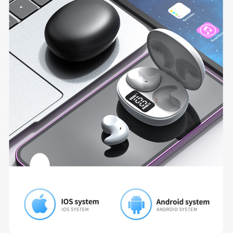 In ear to sleep with Sleep Headphones Bluetooth - Black