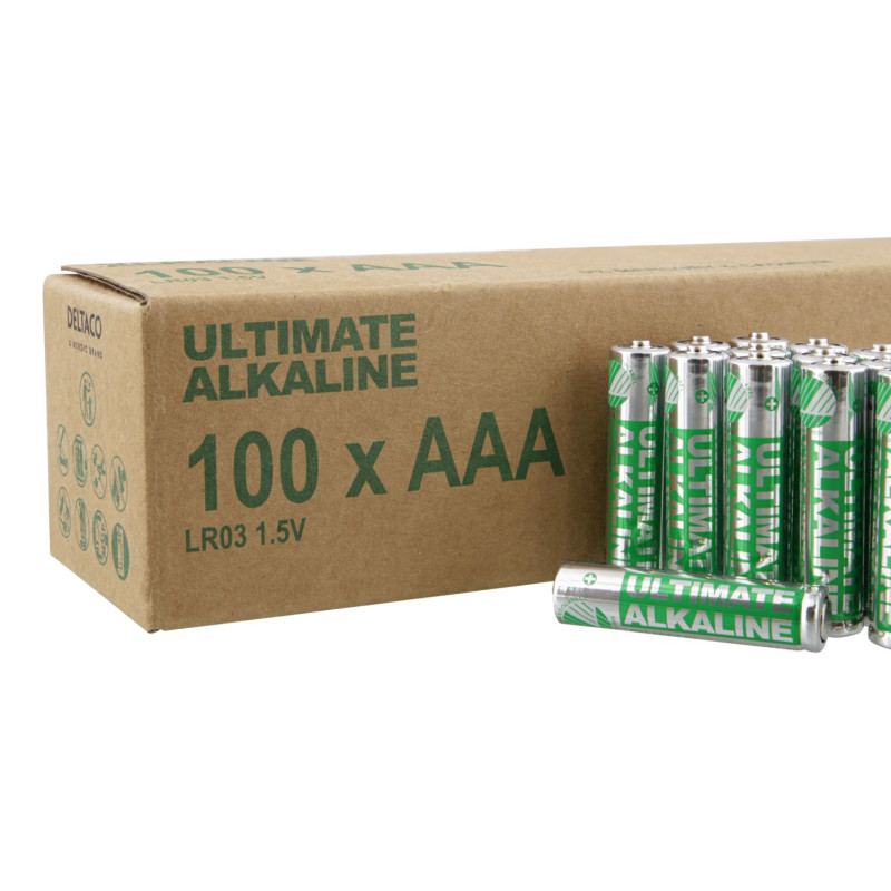 Ultimate Alkaline AAA battery Nordic Ecolabelled 1.5V 100 - pack