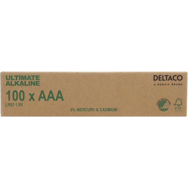 Ultimate Alkaline AAA battery Nordic Ecolabelled 1.5V 100 - pack
