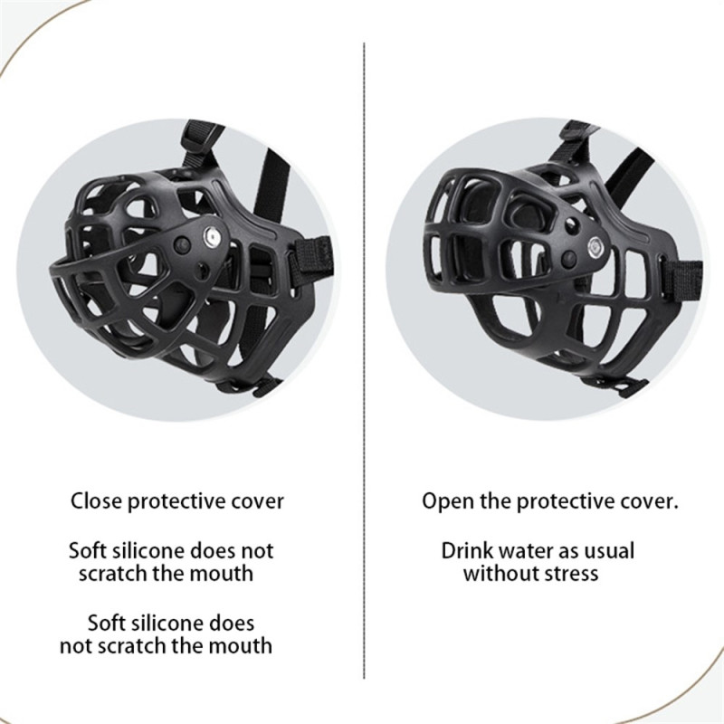 Anti-bid mundkurv silikone kæledyr hund anti-gø mundbeskytter størrelse XXL