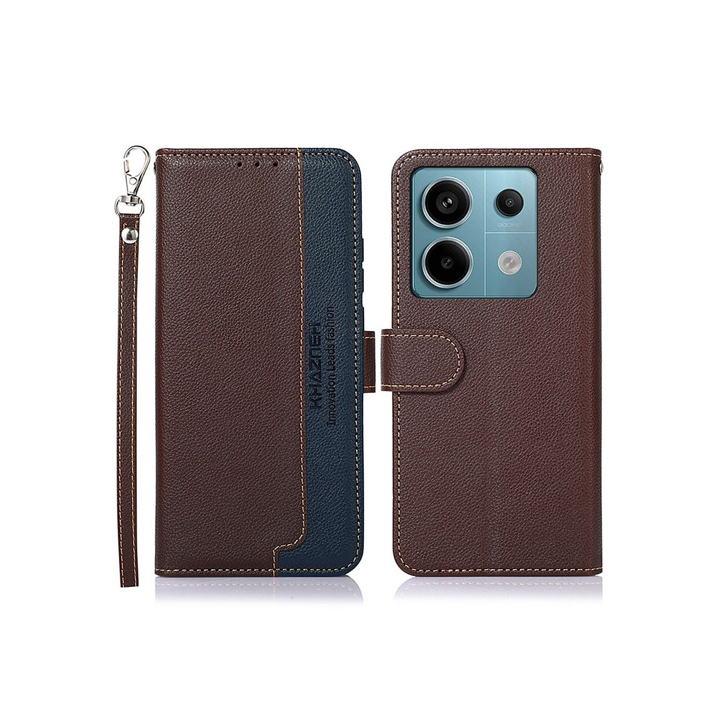 Til Xiaomi Redmi Note 13 Pro 5G Case Shell KHAZNEH Brun - blå