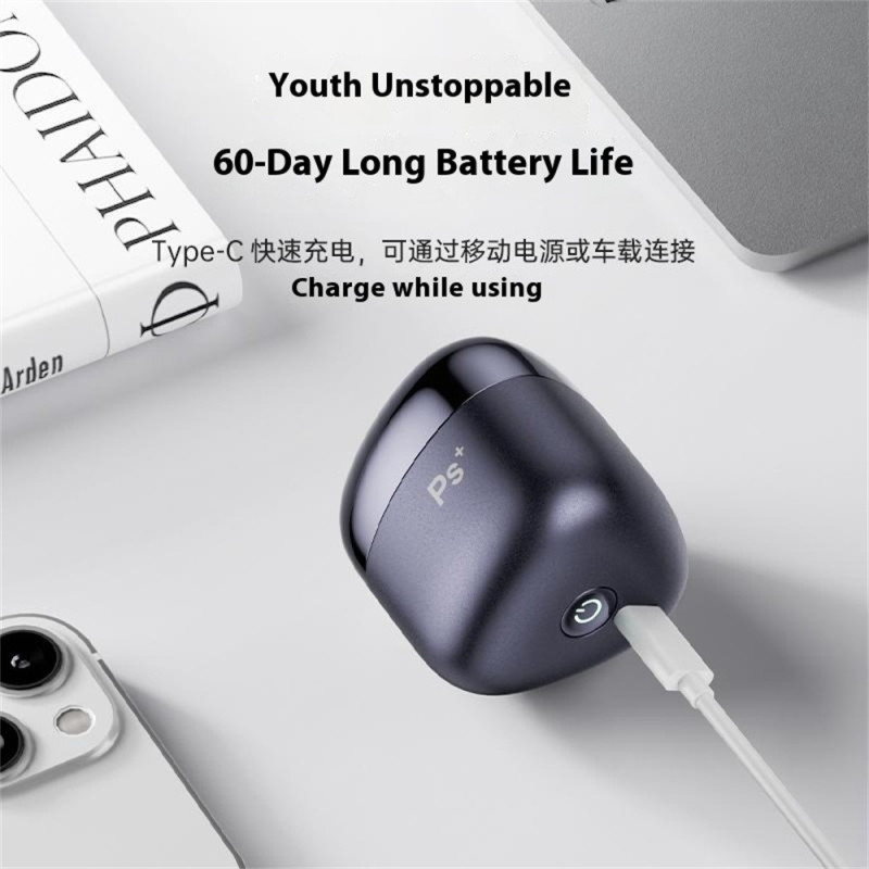 Elektrisk barbermaskin med 3D flytende hode, USB-C hurtiglading, IPX7 vanntett