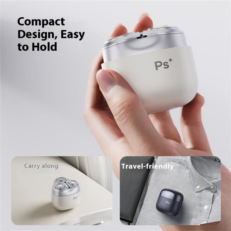 Electric shaver with 3D floating head usb-C fast charging IPX7 waterproof