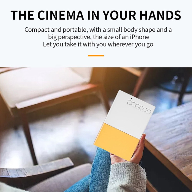 Projektor Hjemmebiograf HD Bærbar LED Projektor Skærmspejling Understøtter 1080P