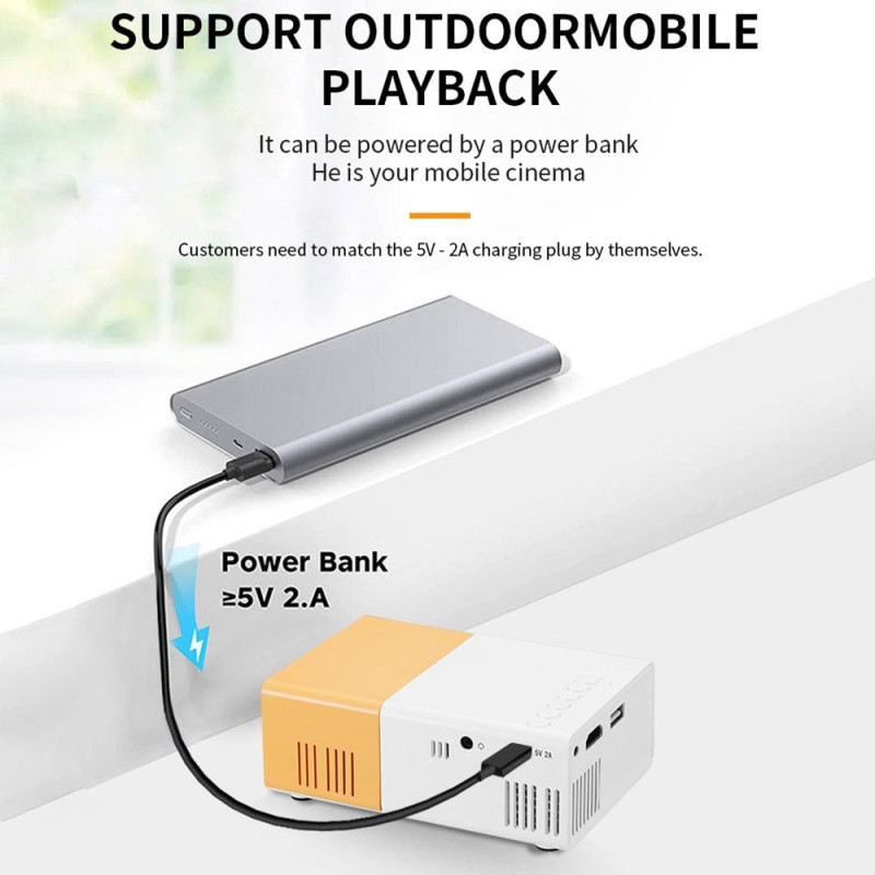 Projector Home Theater HD Portable LED Projector Screen Mirroring Supports 1080P