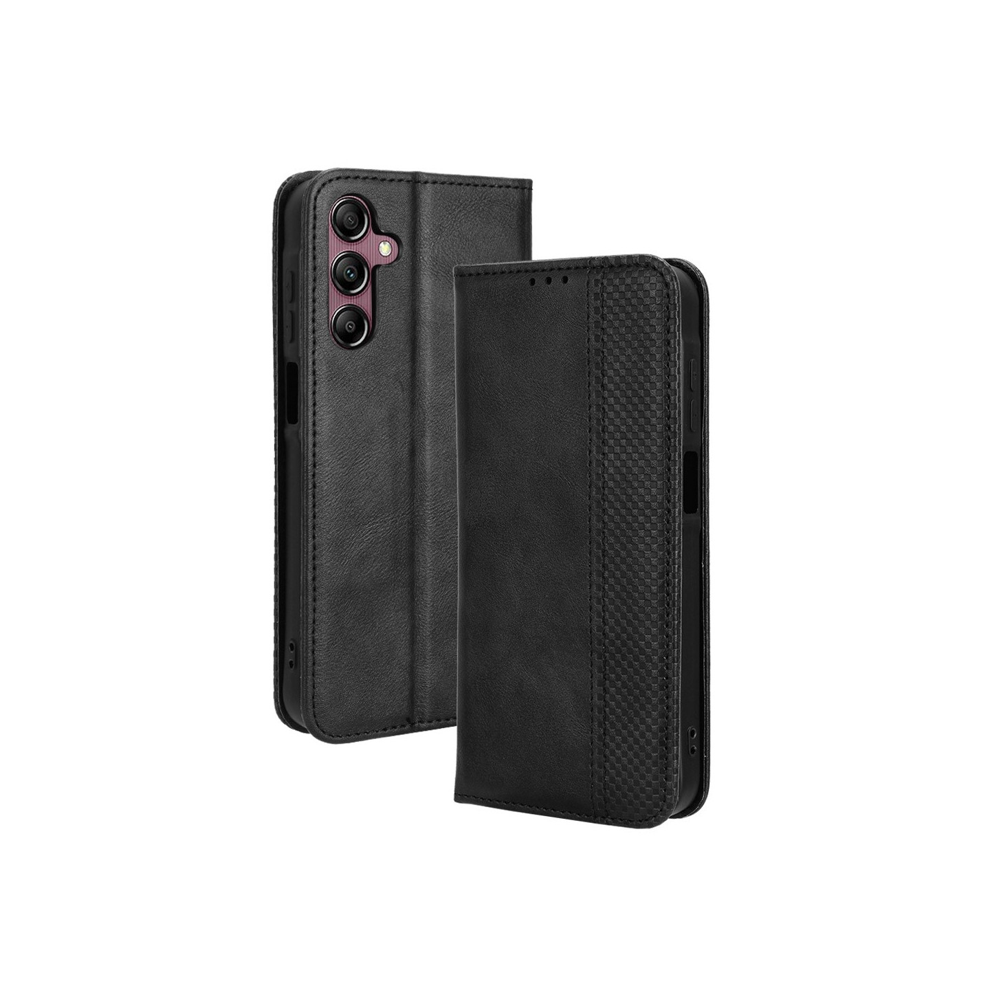 Wallet Stand Flip Phone Case for Samsung Galaxy A15 5G - Black