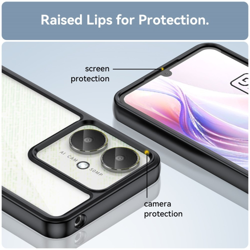 For Xiaomi Redmi 13C Case Cover Back Hybrid TPU+Acrylic