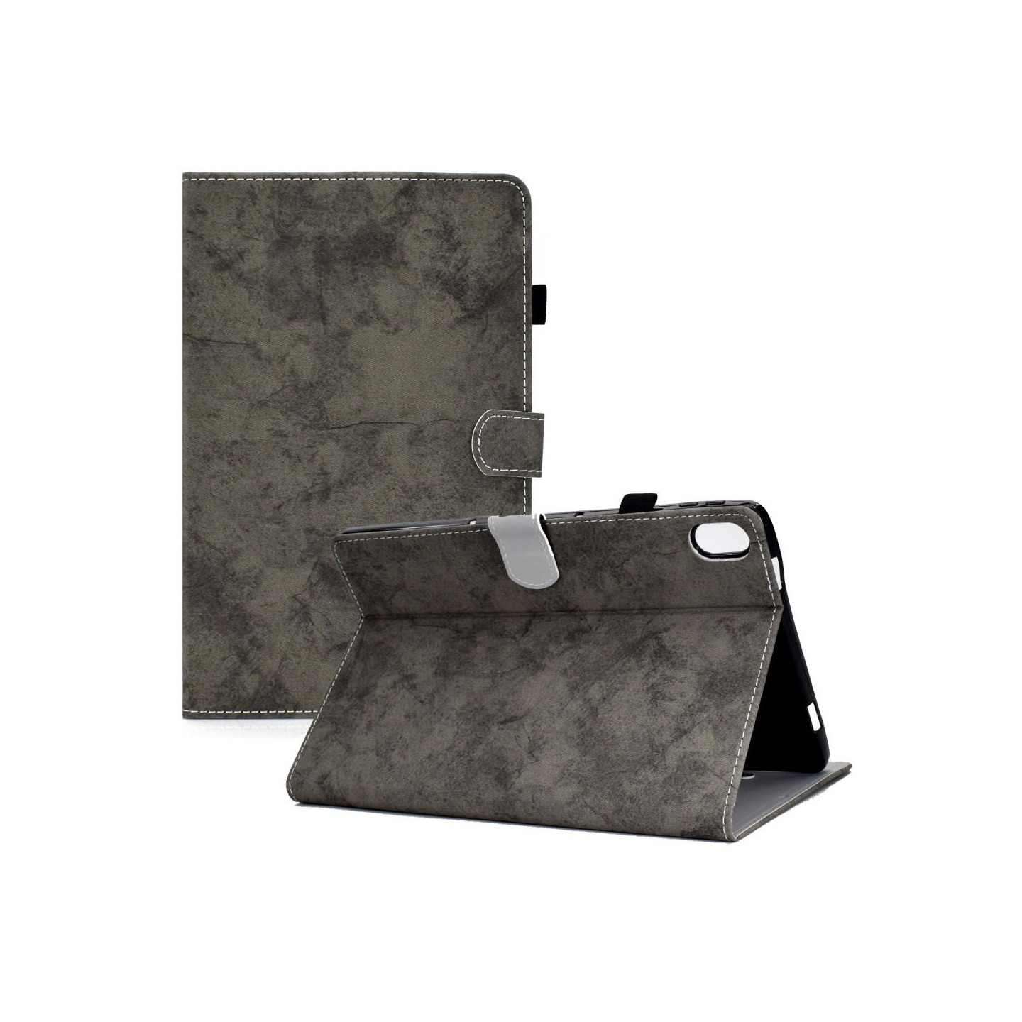 Til iPad 10.9 (2022) Tabletetui Dækstof Tekstur - Grå