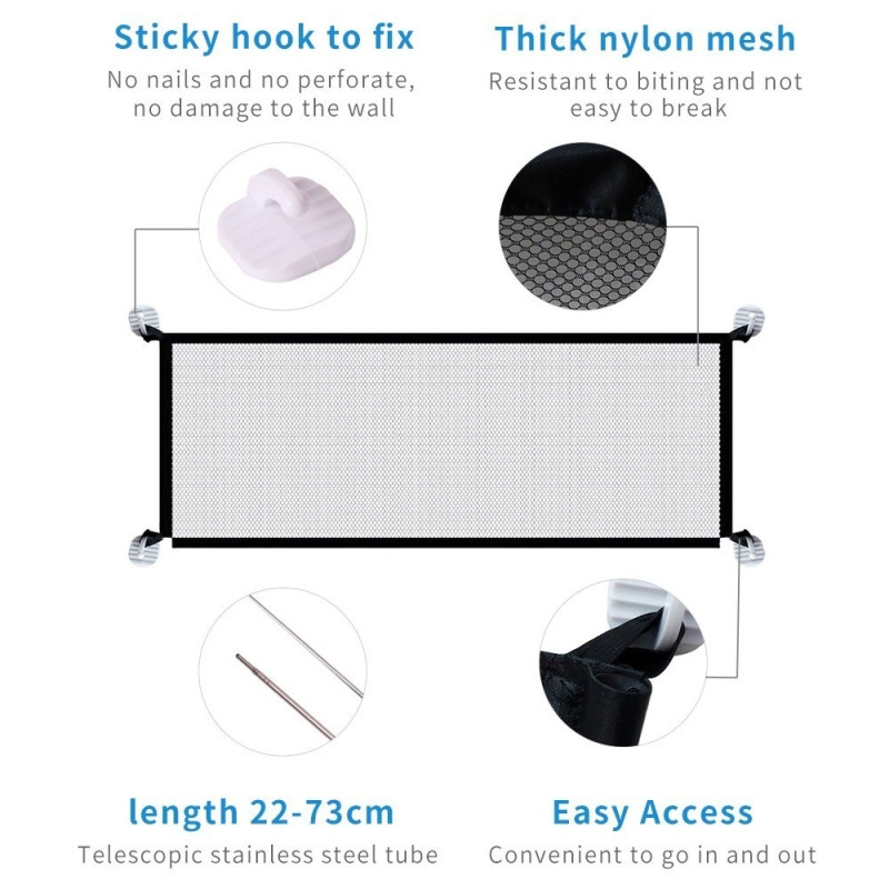 Kokoontaittuva aita koirakissalle lemmikkieläinten verkkoaita 180*72cm