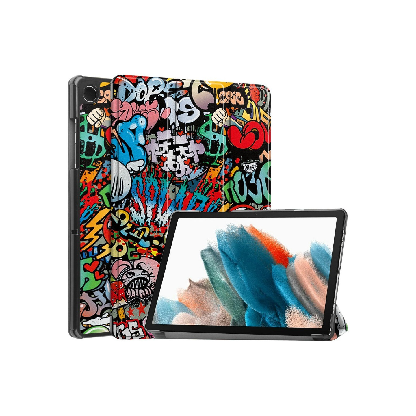 Tri - fold Stand Case for Samsung Galaxy Tab A9+ 11" - Grafitti