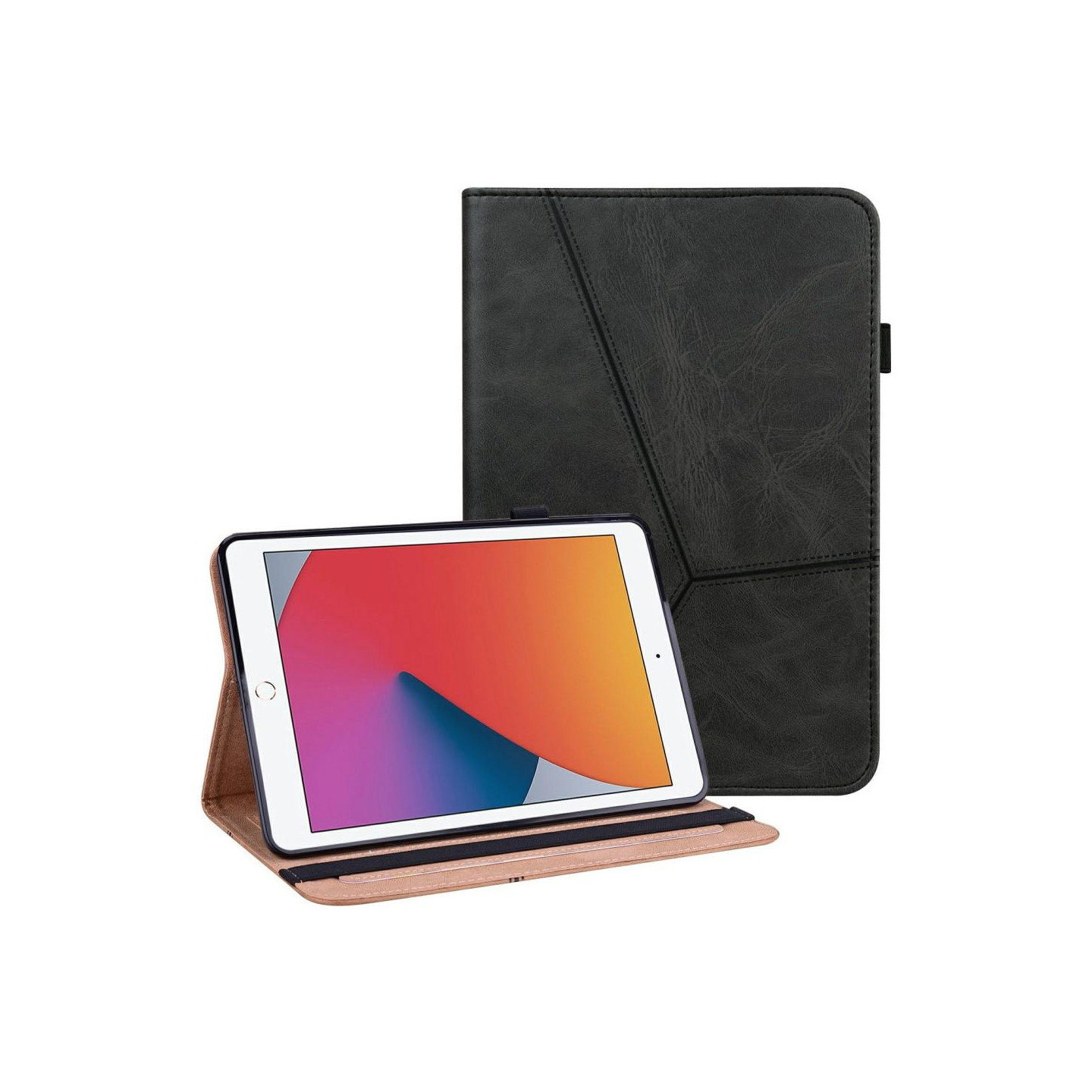 Til iPad 10.2 (2021)/(2020)/(2019) Almindeligt PU - læder tabletcover