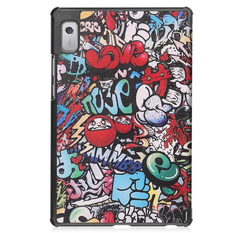 For Lenovo Tab M9 Trifold Stand Cover - Graffiti