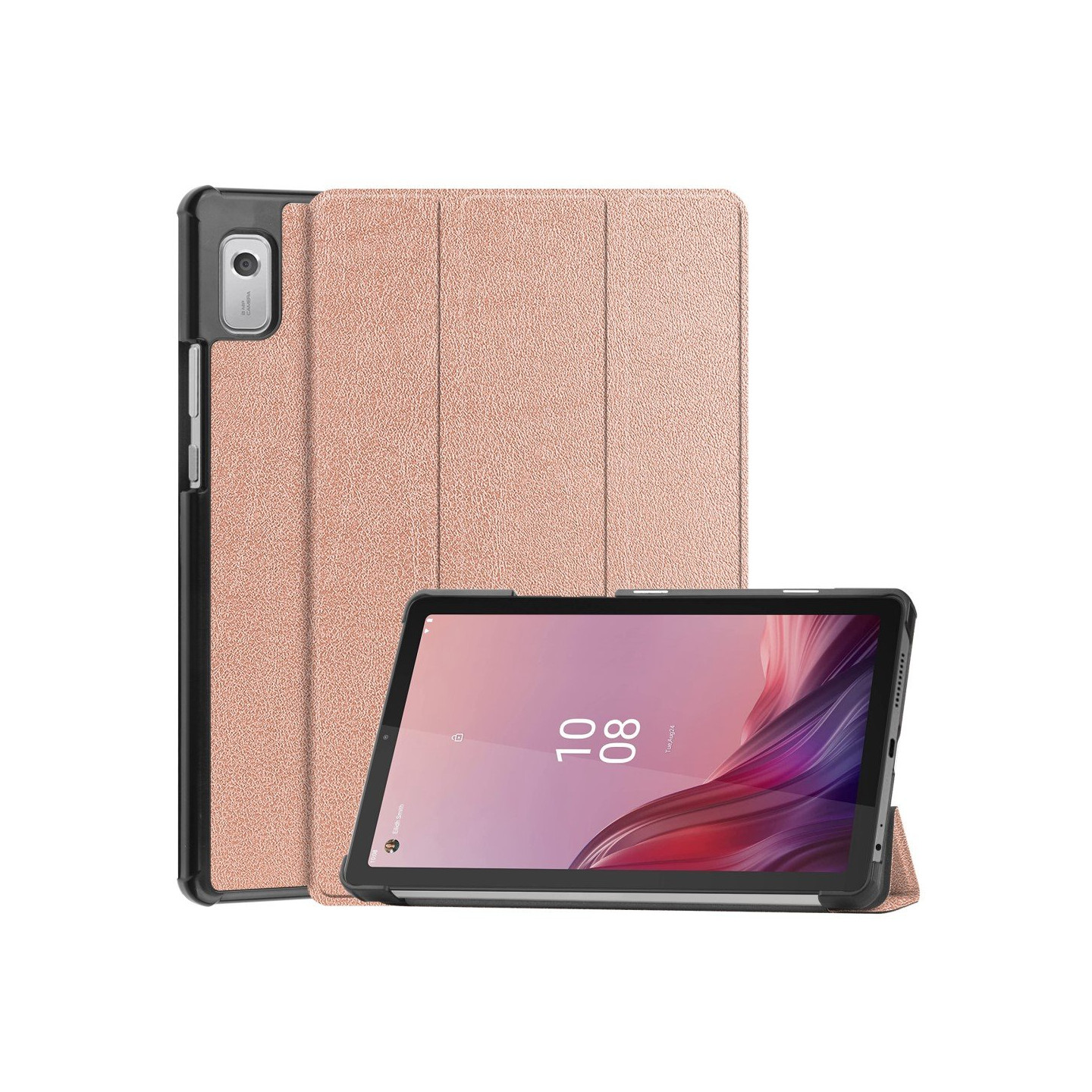 Trifoldbart deksel til Lenovo Tab M9 - RoseGold