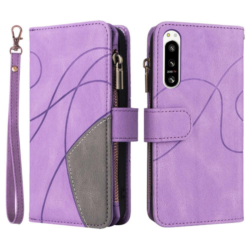 KT Multifunktion Series - 5 Til Sony Xperia 5 IV Telefontaske - Lilla