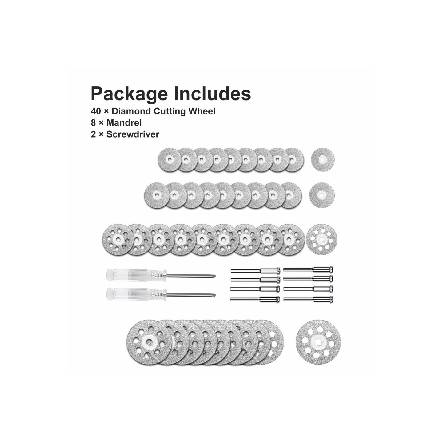 50 stk Diamantskjæreskiver for edelstener Glasskeramikk