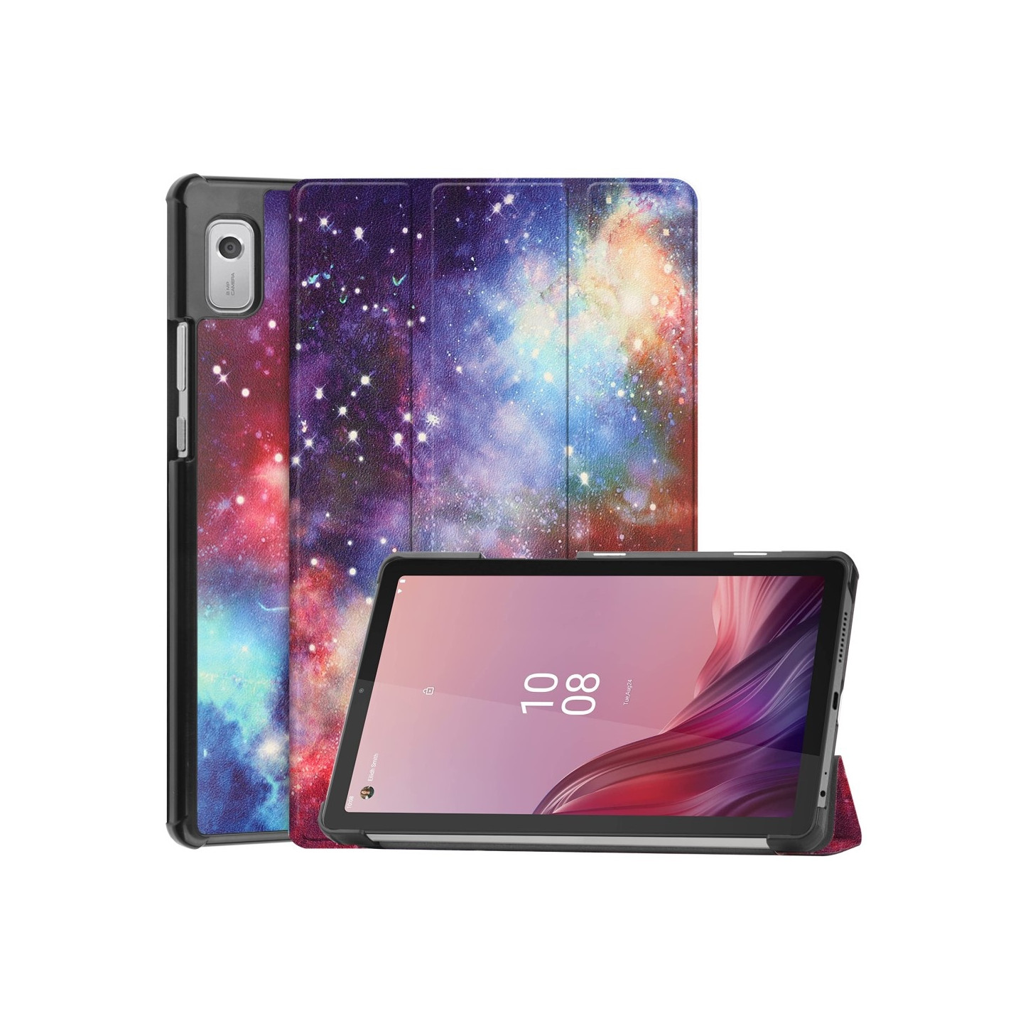 Til Lenovo Tab M9 Trifoldet Stativdæksel - Starry sky