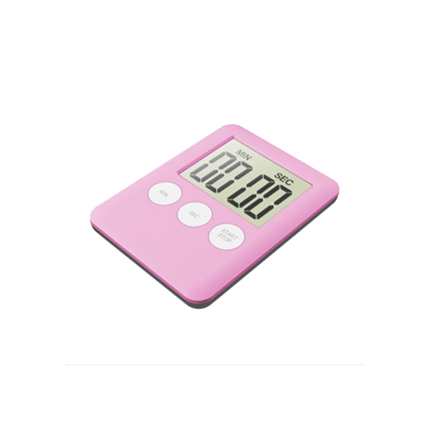 Tynd Køkken Timer Timer Storskærm Digital Magnetisk Nedtælling - Lyserød