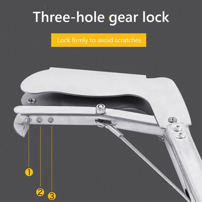 Stainless steel snake tongs reptile catcher with lock - 1.5 m