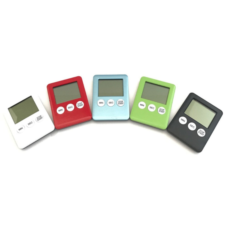 Tynd Køkken Timer Timer Storskærm Digital Magnetisk Nedtælling - Lyserød