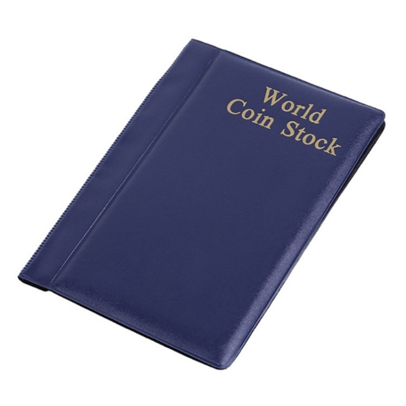 Currency Coin Album Collection Binder Pocket Coin - Blue