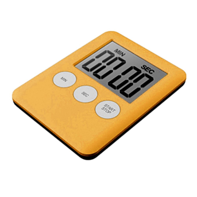 Thin Kitchen Timer Timer Large Screen Digital Magnetic Countdown - Orange