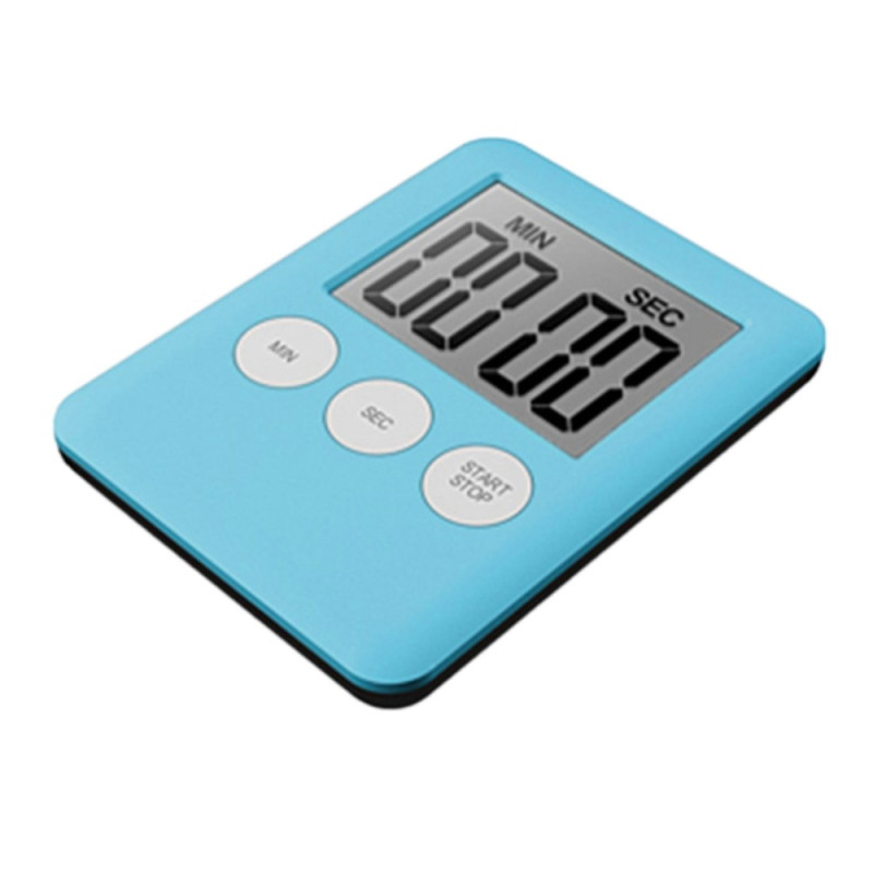 Thin Kitchen Timer Timer Large Screen Digital Magnetic Countdown - Baby Blue