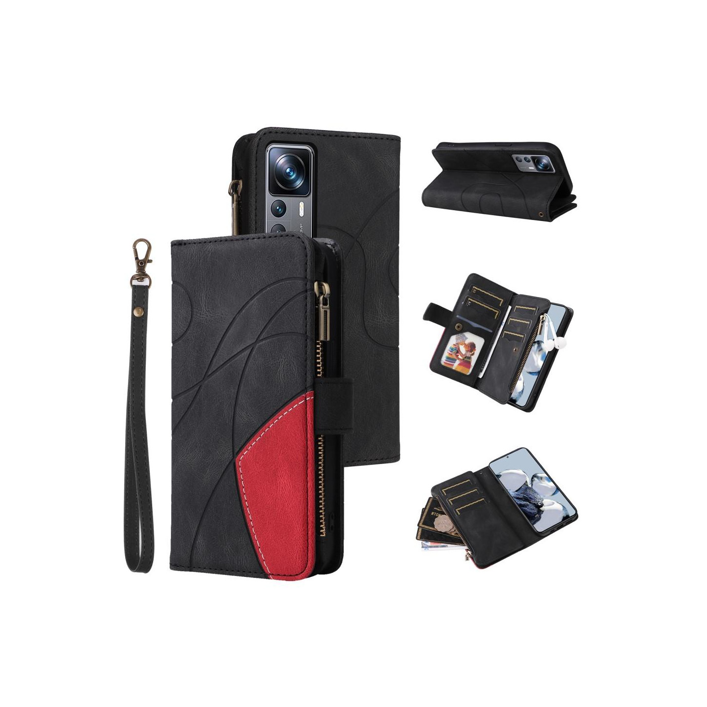 KT multifunktionsserie - 5 til Xiaomi 12T/12T Pro telefonetui