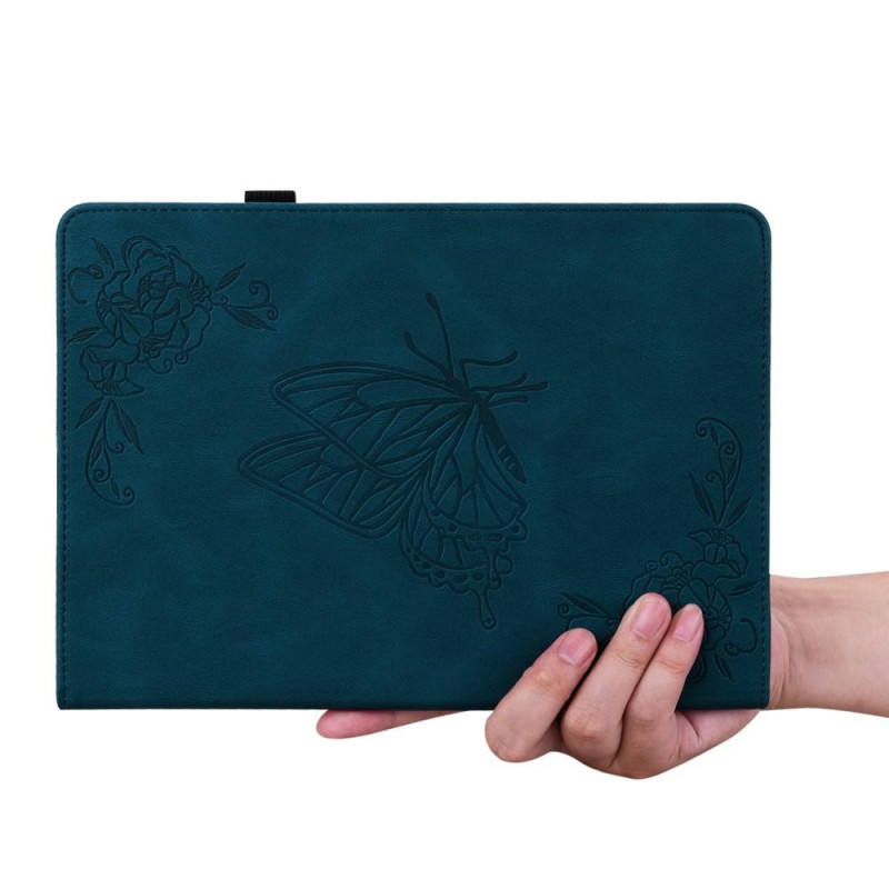 Til iPad 10.9 (2022) Tabletetui Cover Buterfly Imprinting - Blå