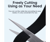 5m Organisera Klippbar Kabelhantering Kardborr Återanvändbar