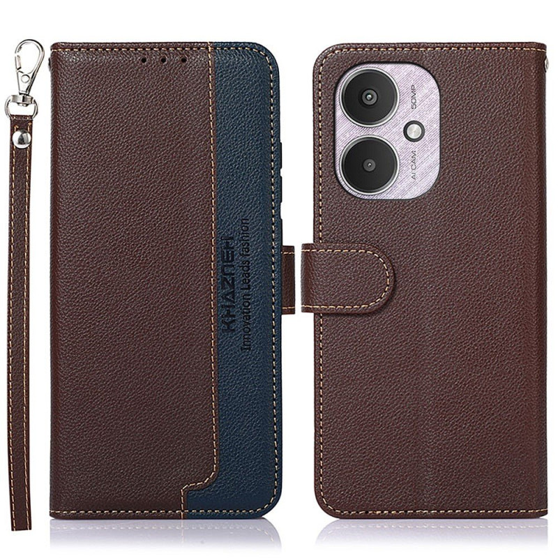 KHAZNEH Wallet case for Xiaomi Redmi 13C - Brown - Blue