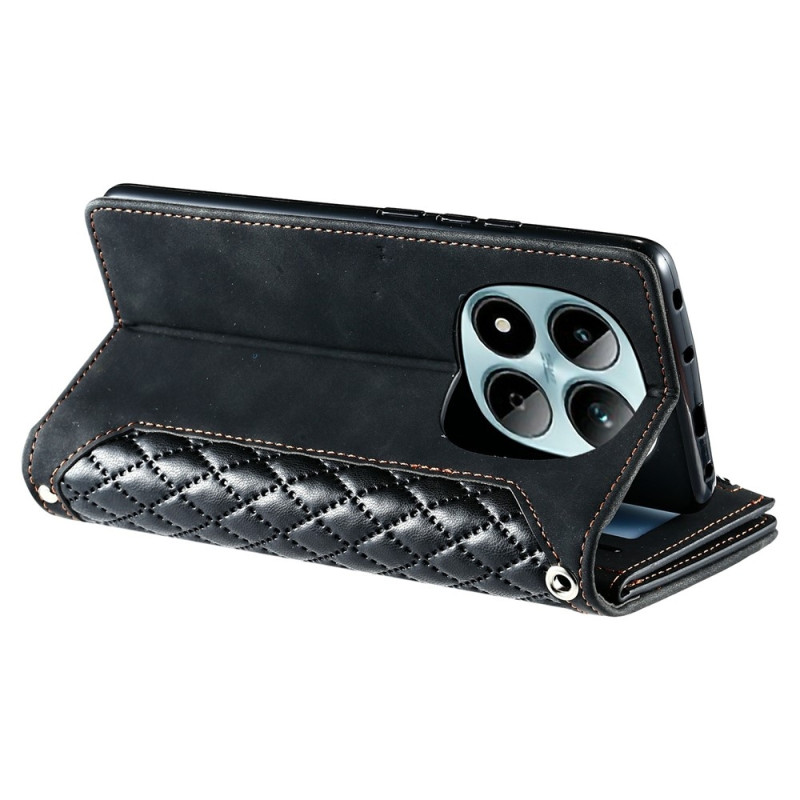 Til Xiaomi Redmi Note 15 Pro 5G Zipper Wallet Case Rhombus Telefoncover