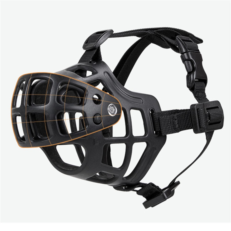 Anti-bitt munnkurv silikon kjæledyr hund anti-bjeffing munnbeskytter størrelse XL