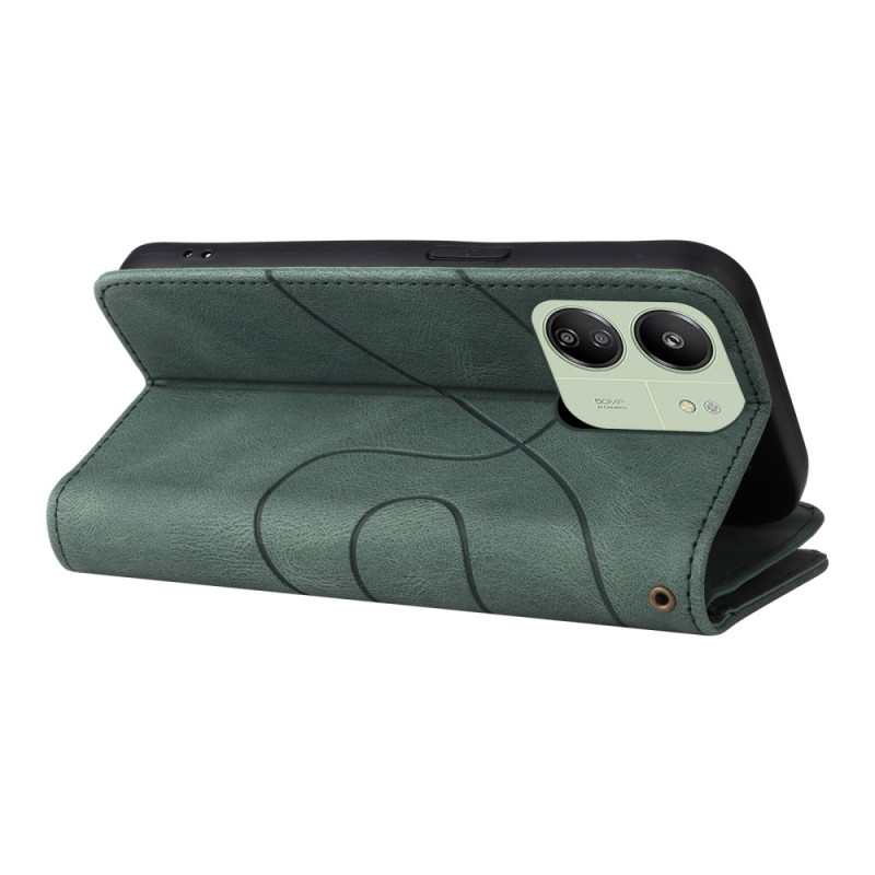 KT Wallet Case for Xiaomi Redmi 13C - Green - Red